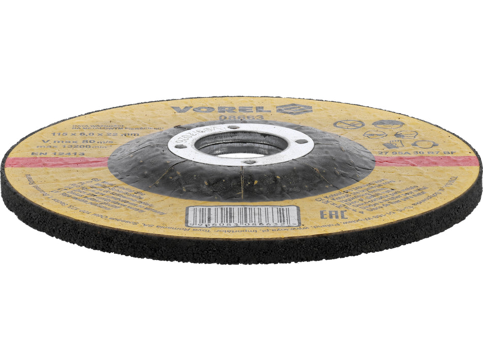 Disc slefuit metal Vorel 115x6x22mm VOREL 08663