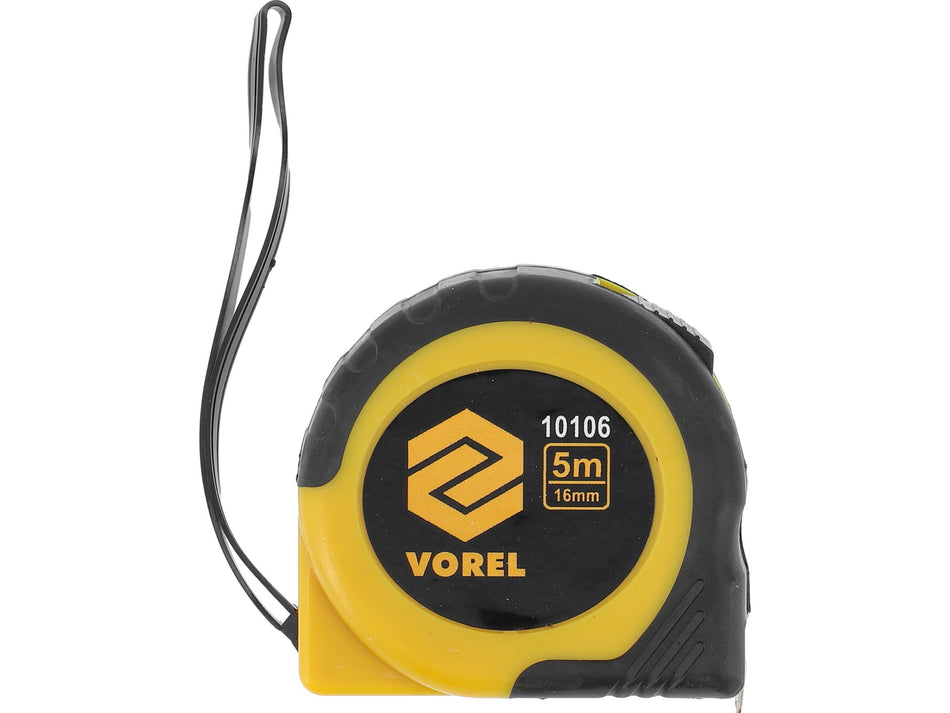 Ruleta Vorel 5mx16mm, galben - negru VOREL 10106