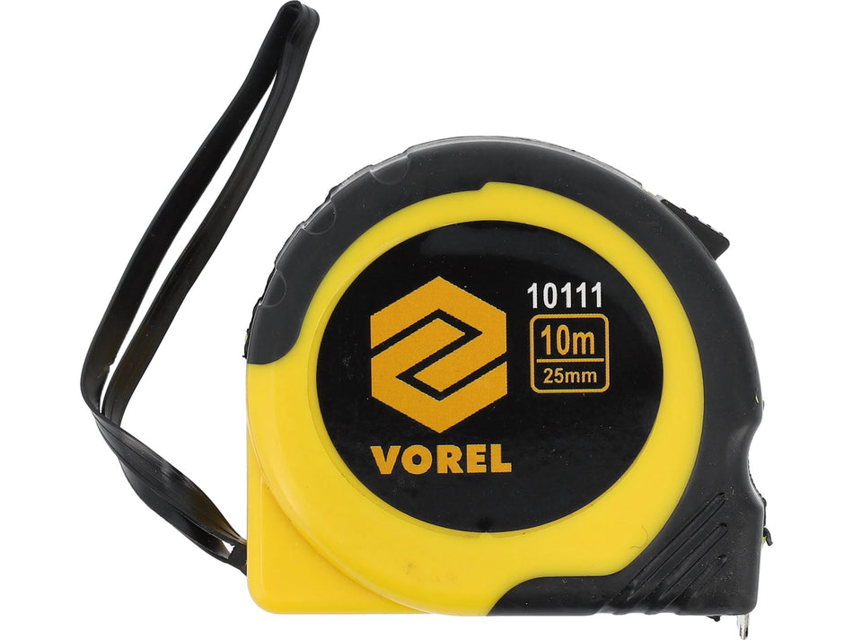 Ruleta Vorel 10mx25mm, galben - negru VOREL 10111