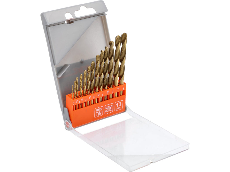 Set burghie pentru metal hss - titan 2-8mm Sthor 13 buc