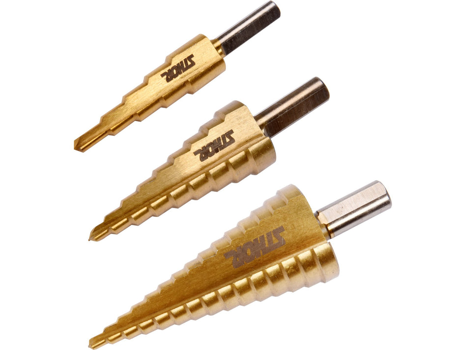 Set Sthor 3 burghie in trepte, 4-32mm, titan STHOR...