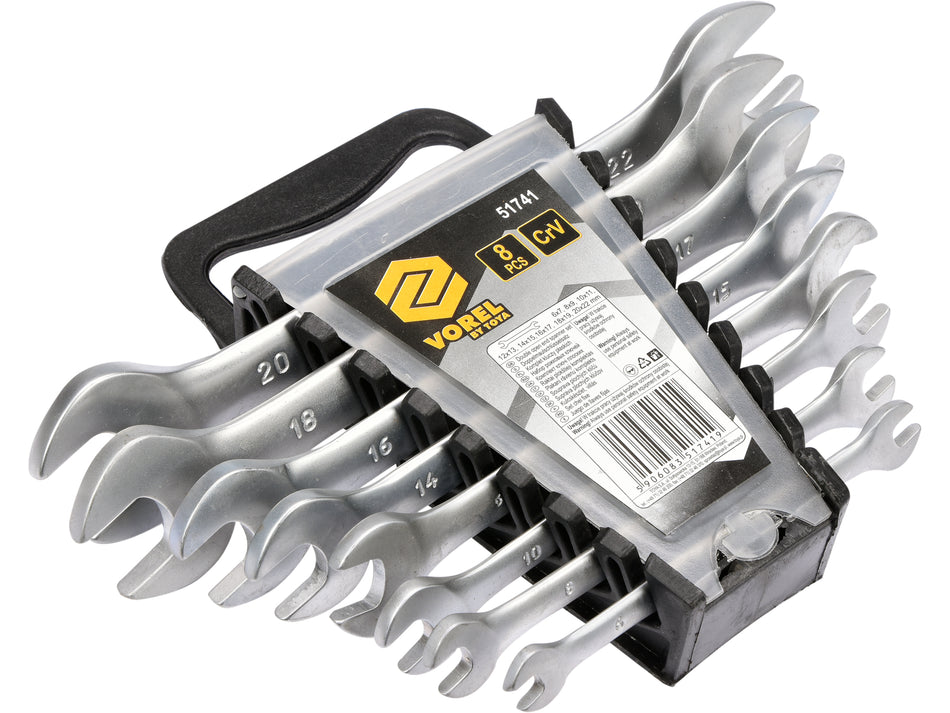 Set chei fixe satinate Vorel 8 buc, 6-22mm VOREL 51741