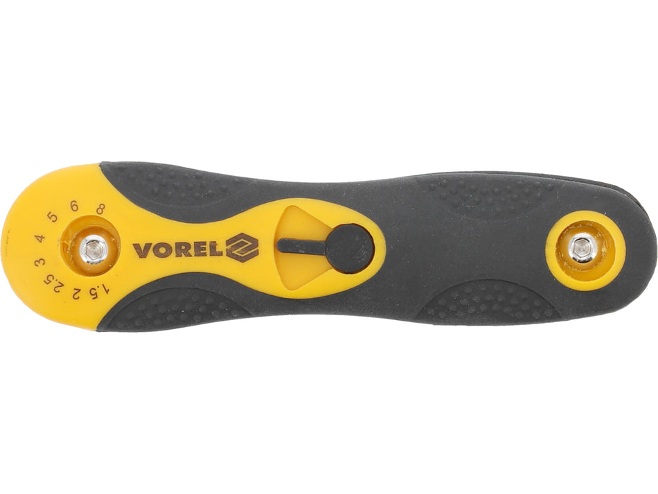 Set chei hexagonale Vorel 8 buc, 1.5-8mm, cr-v...