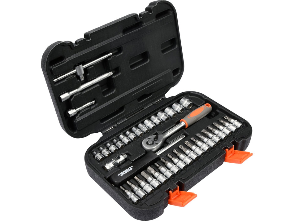 Trusa tubulare 1/4'', Sthor, 38 piese
