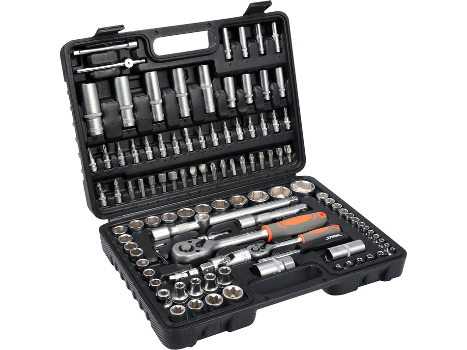Trusa tubulare 1/2''-1/4'' Sthor 108 piese STHOR 58685