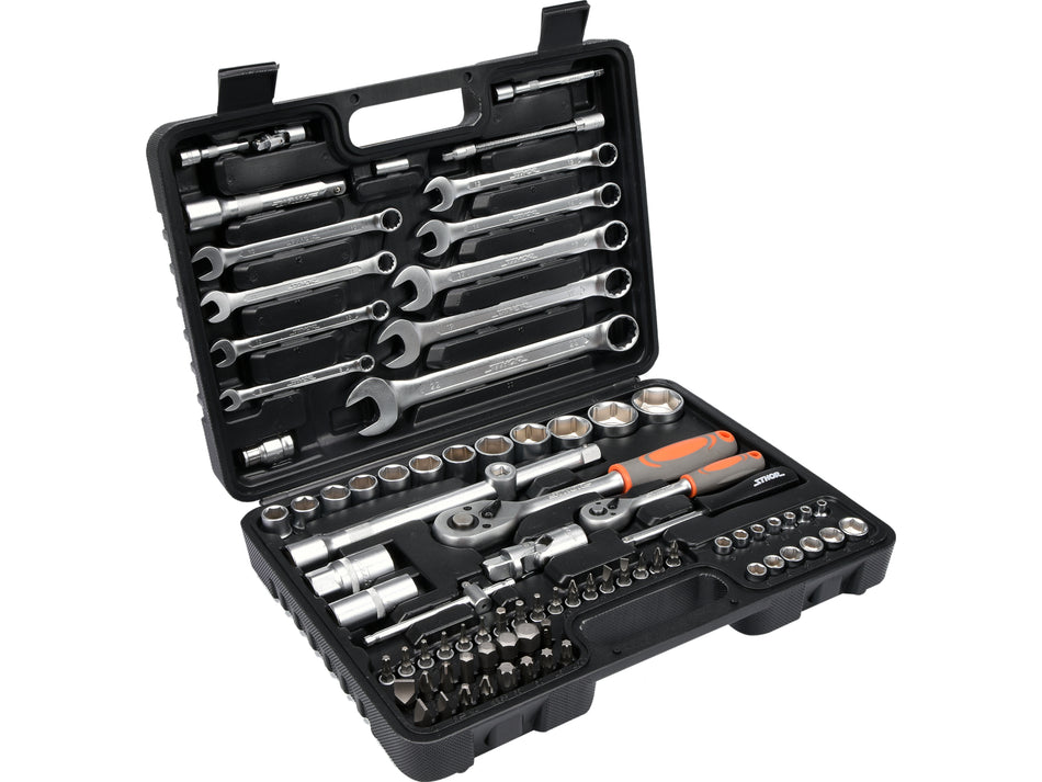 Trusa tubulare 1/2''-1/4'', Sthor, 82 piese