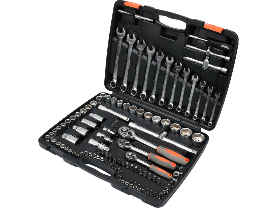 Trusa tubulare 1/2-3/8-1/4'', Sthor, 111 buc