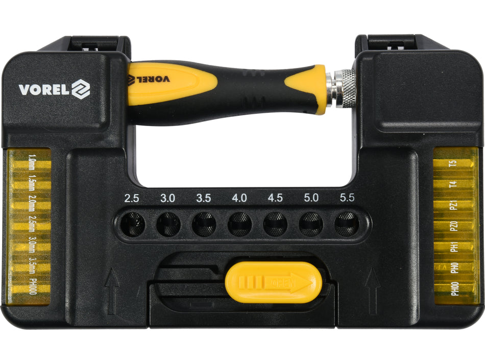 Set surubelnita cu biti Vorel 37 buc VOREL 65022