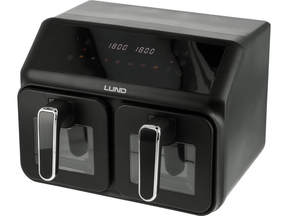 Friteuza aer cald Lund 2200W 4l+4l negru LUND 67563