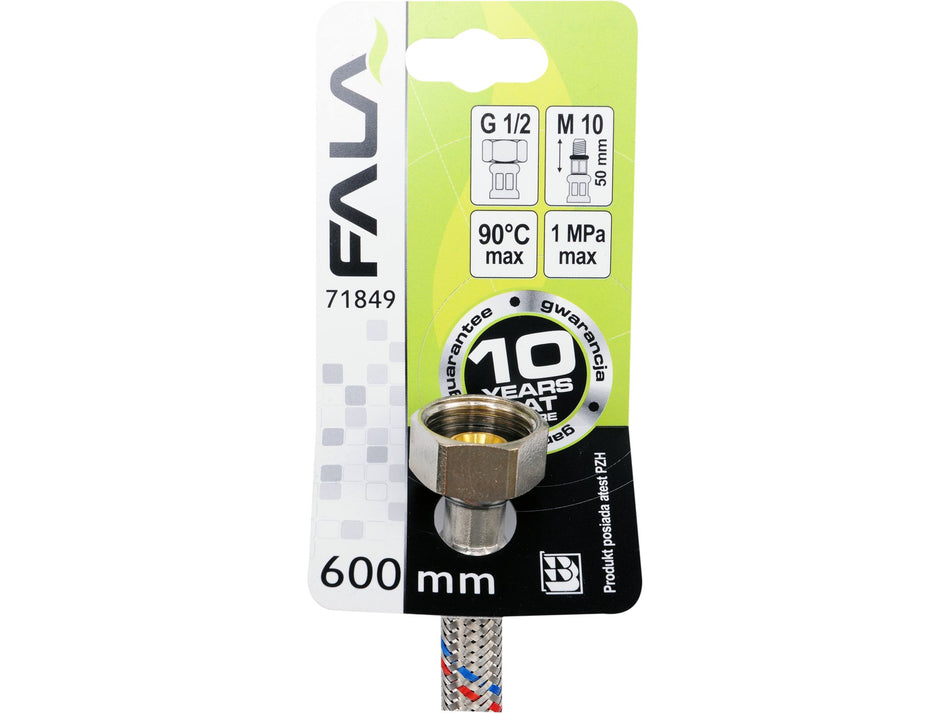 Racord flexibil f/m 1/2'' fala m10x1 Fala 600mm... 10X1 600MM