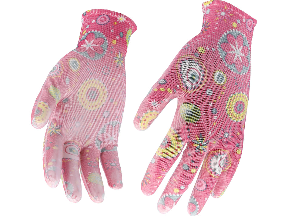 Manusi de gradina - flori - roz inchis Flo 8 FLO 74126