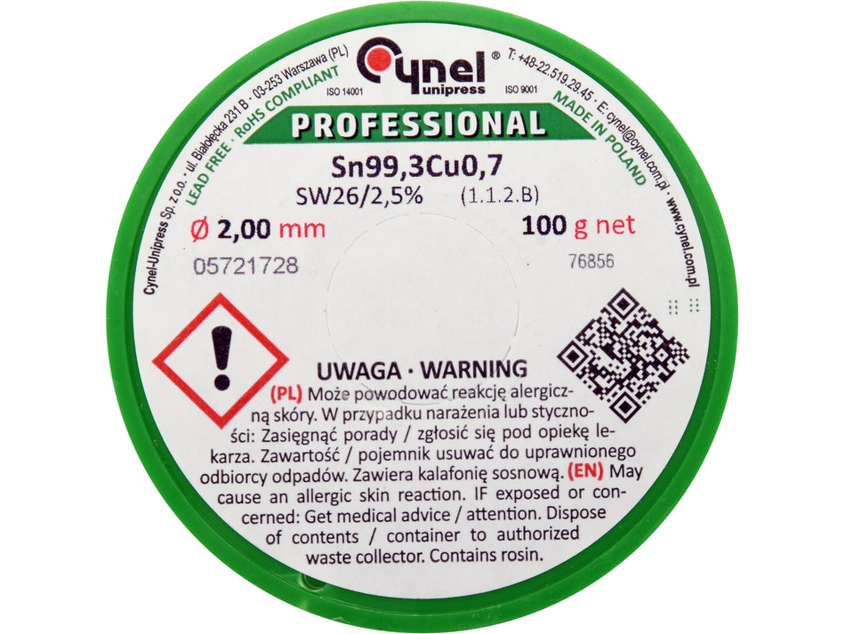 Cositor fara plumb 2 No Name 100g, sn99, 3cu0, 7