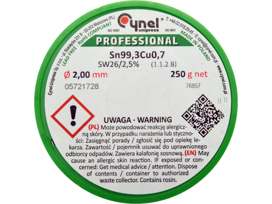 Cositor fara plumb 2 No Name 250g, sn99, 3cu0, 7