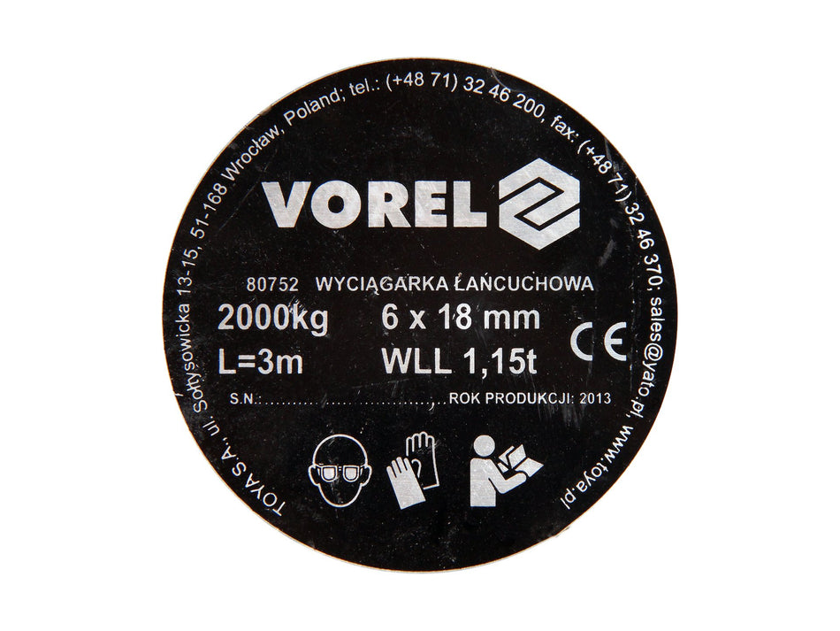 Scripete Vorel 2000kg VOREL 80752