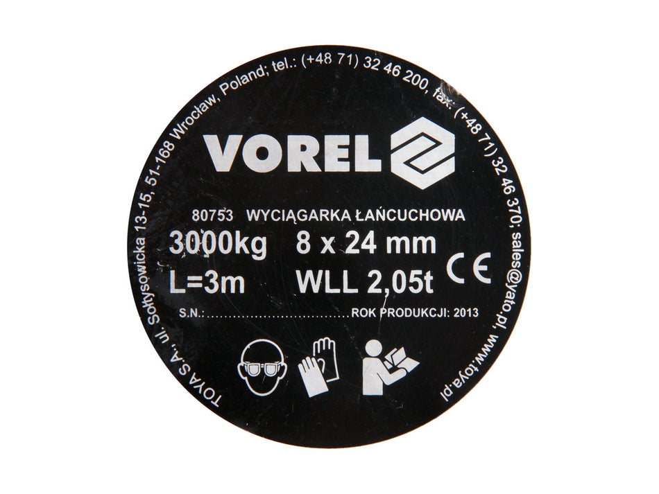 Scripete Vorel 3000kg VOREL 80753