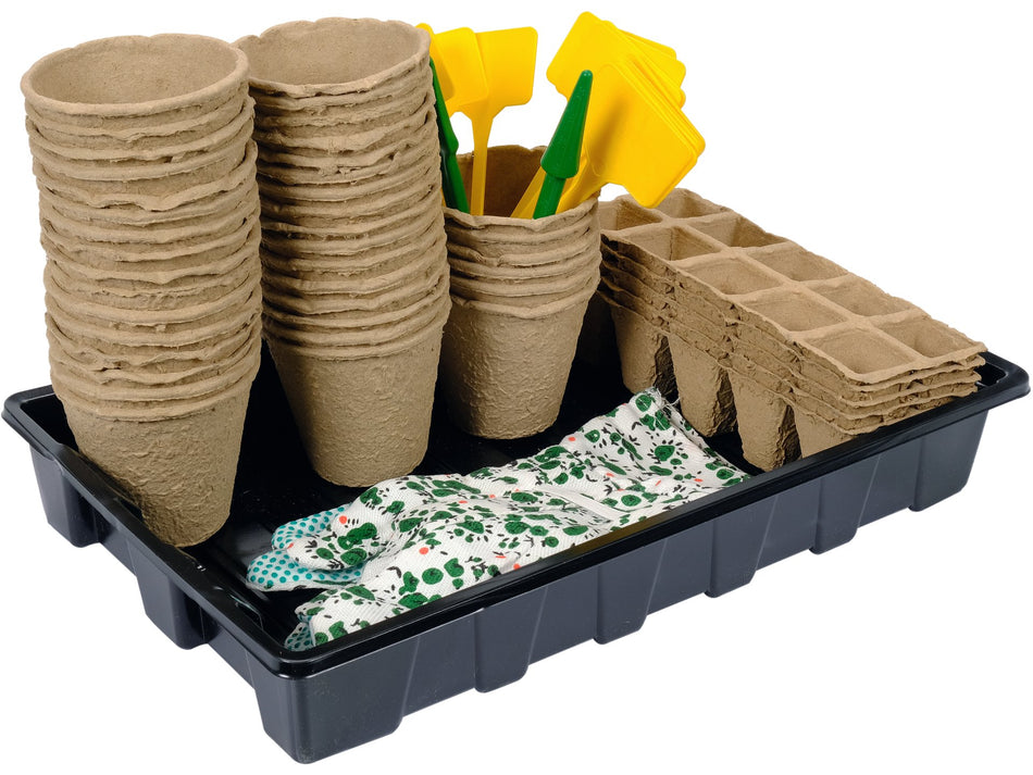 Set ghivece de turba ecologica pentru rasaduri Flo...