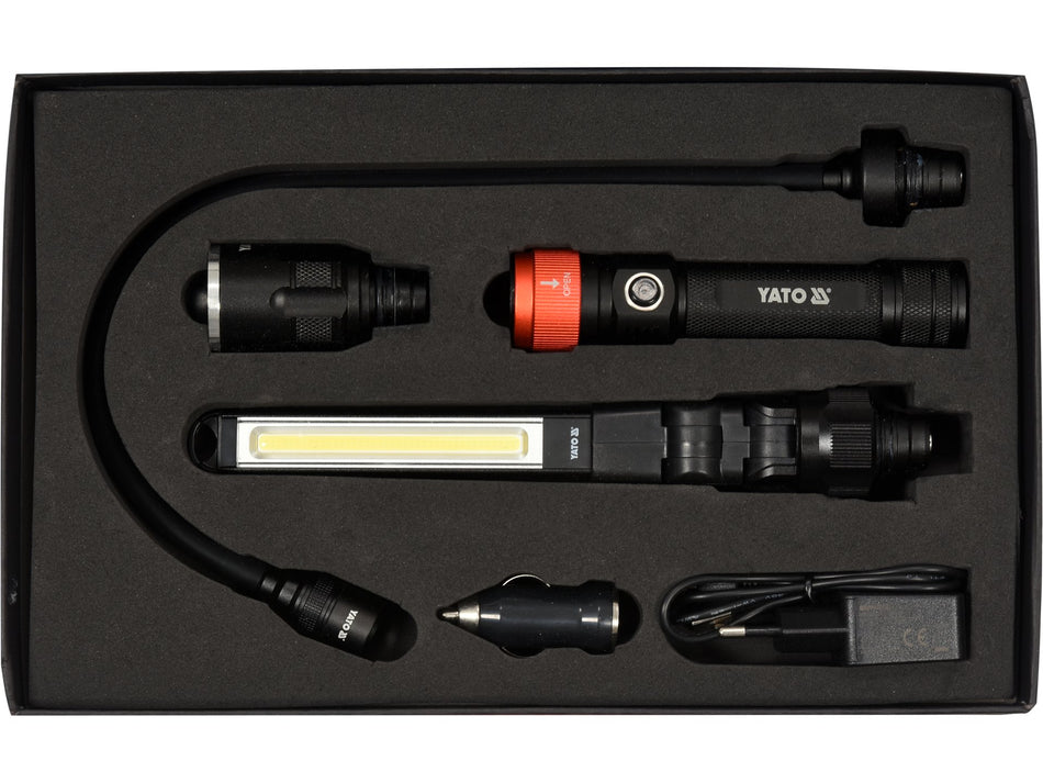 Set lampa de atelier Yato 3 in 1, 380lm, li-ion 3...