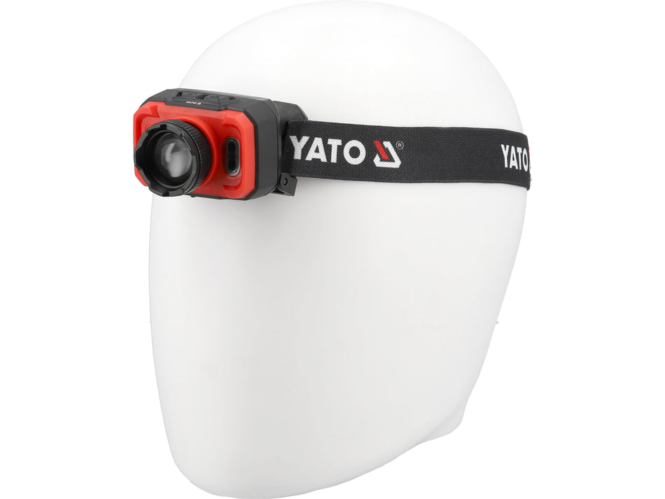 Lampa frontala cu acumulator Yato 600lm, senzor de...