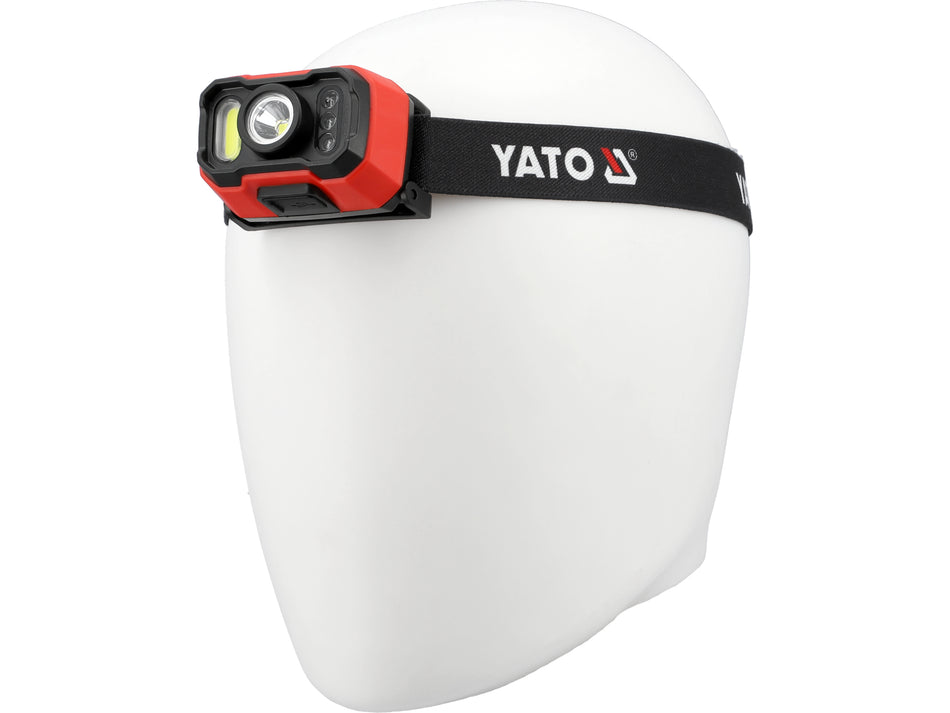 Lampa frontala cu acumulator Yato 1000lm, senzor de...