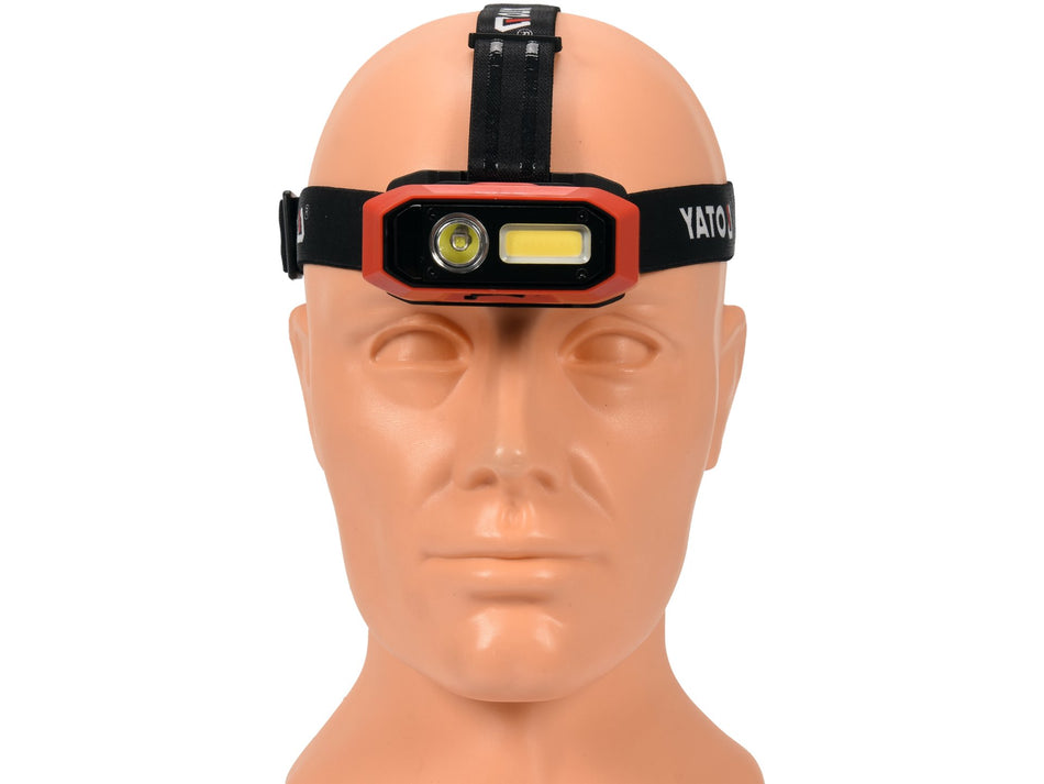 Lanterna de cap cu acumulator Yato 800lm, 3.7v, 2200mah