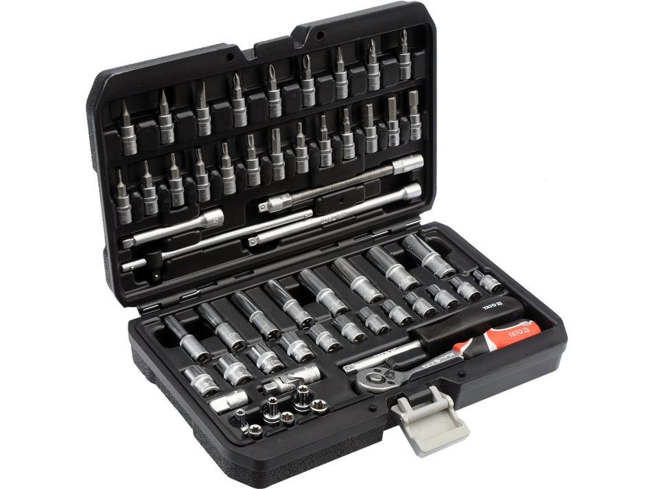 Trusa chei tubulare+ biti 1/4'' Yato 56 buc YATO...