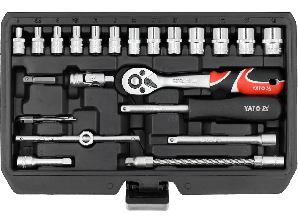 Trusa tubulare 1/4" Yato 68 piese YATO YT-14502