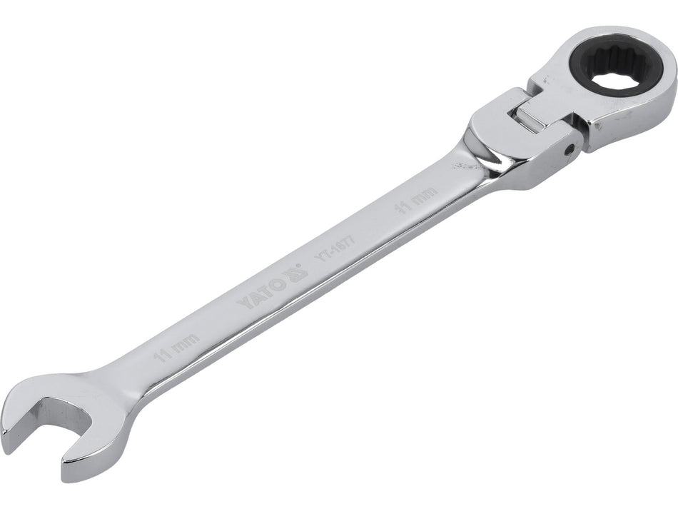Cheie combinata cu clichet si cap flexibil Yato 11mm