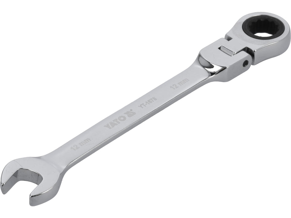 Cheie combinata cu clichet si cap flexibil Yato 12mm