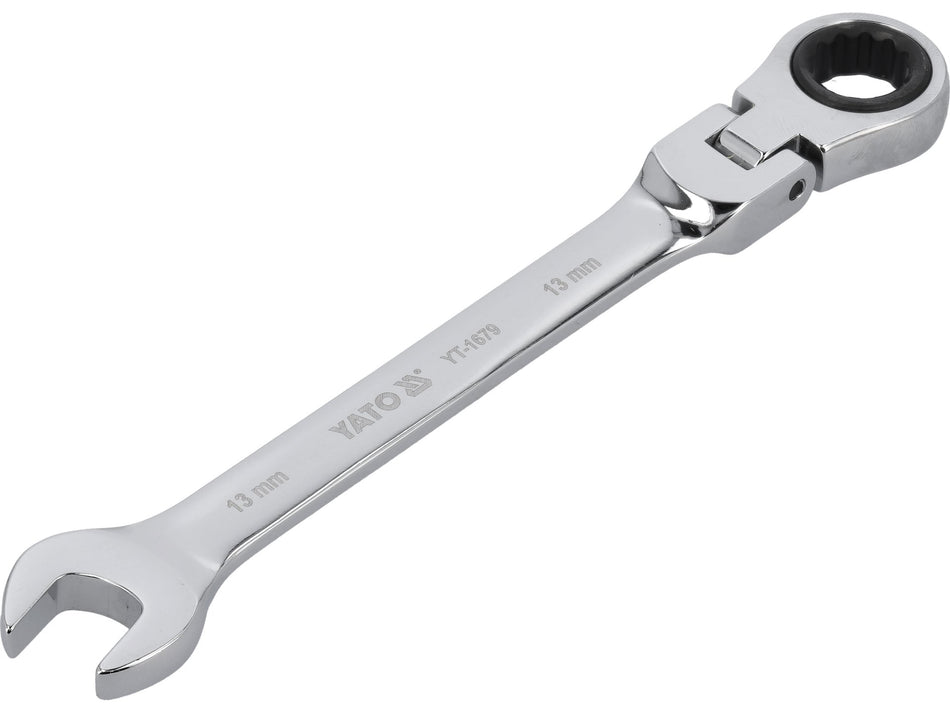 Cheie combinata cu clichet si cap flexibil Yato 13mm