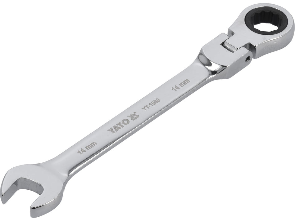 Cheie combinata cu clichet si cap flexibil Yato 14mm