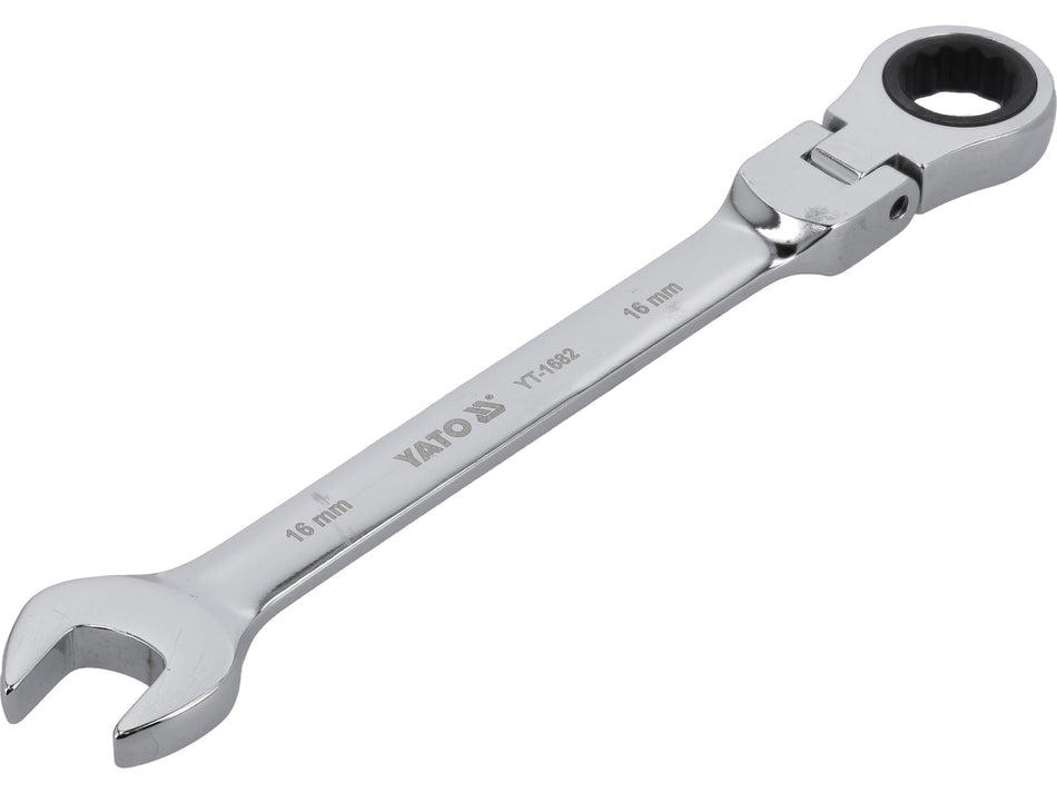 Cheie combinata cu clichet si cap flexibil Yato 16mm
