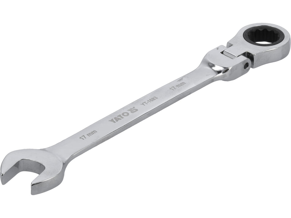 Cheie combinata cu clichet si cap flexibil Yato 17mm