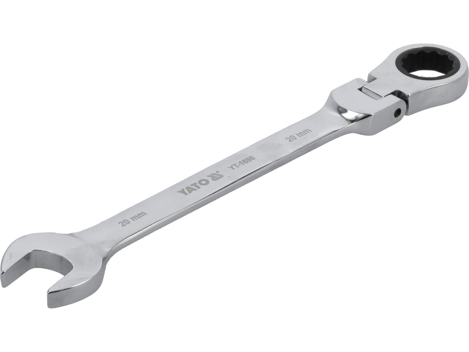 Cheie combinata cu clichet si cap flexibil Yato 20mm