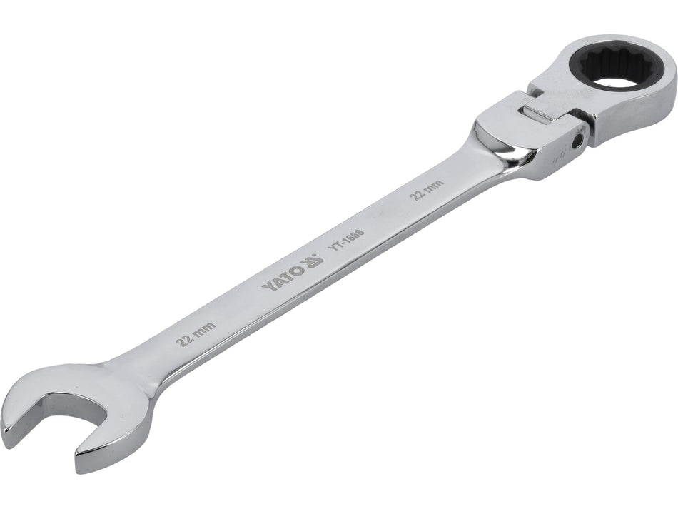 Cheie combinata cu clichet si cap flexibil Yato 22mm