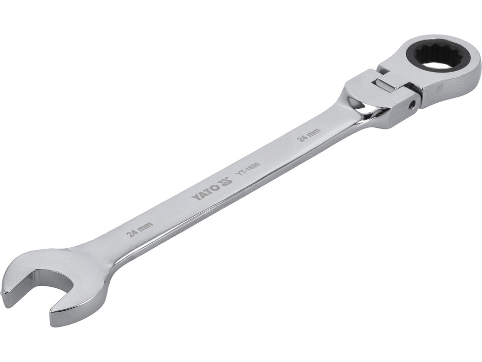 Cheie combinata cu clichet si cap flexibil Yato 24mm
