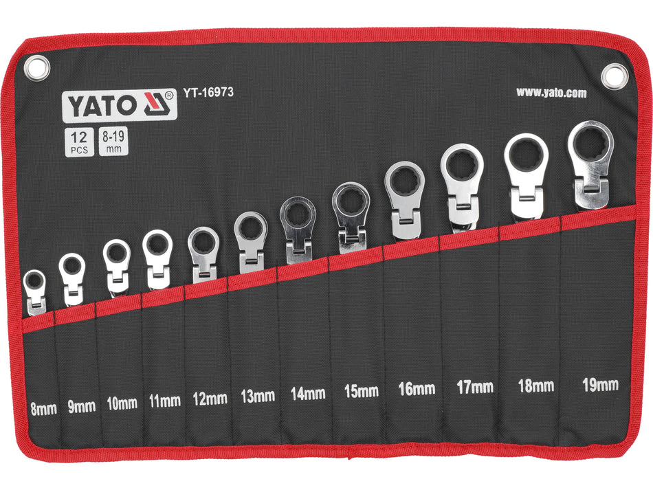 Set Yato 12 chei comb. flexibile cu clichet YATO...