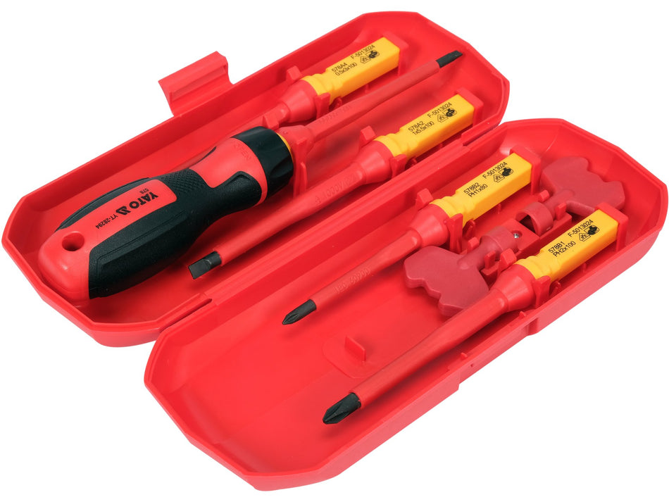 Set surubelnita VDE, Yato, 5 capete interschimbabile + 2 chei panou electric