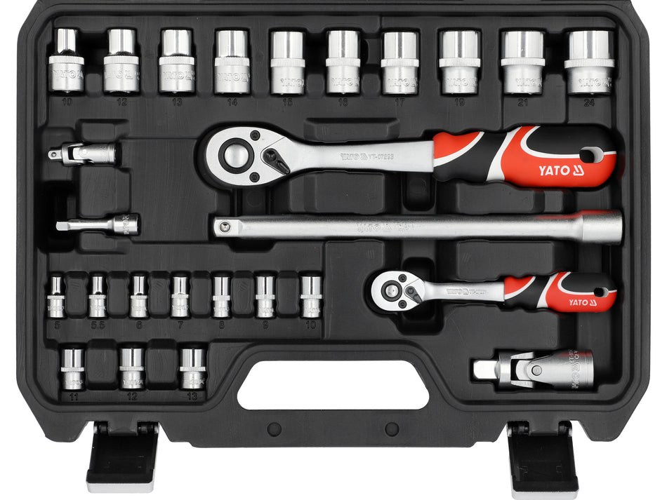 Trusa tubulare 1/4", 1/2", Yato, 41 piese