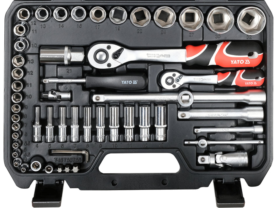 Trusa tubulare 1/4'', 1/2'', Yato, 93 piese