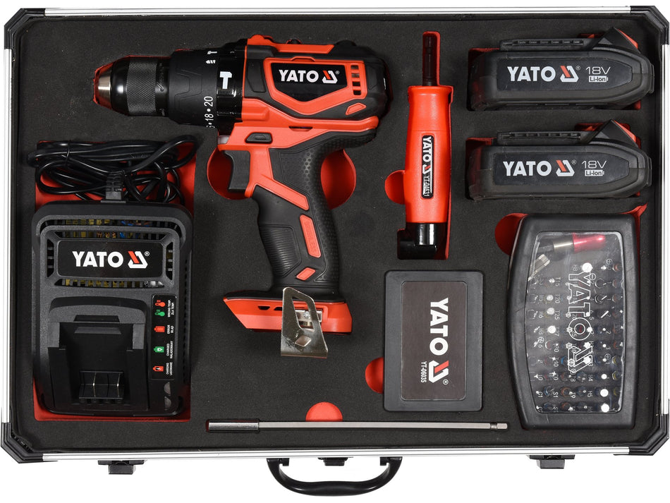 Set autofiletanta Yato 18v, 126 piese, 2 acumulatori