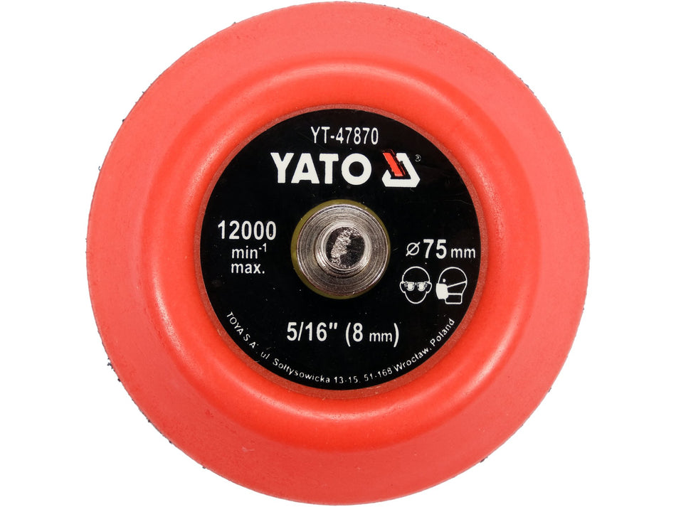 Disc de lustruit cu velcro Yato 75mm th 5/16 YATO...