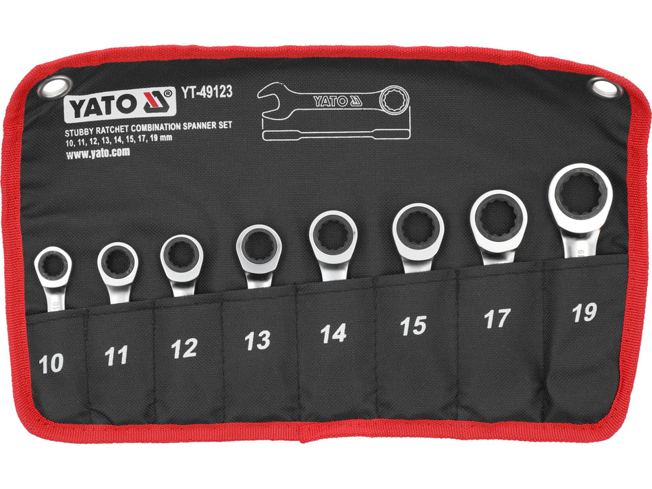 Set Yato 8 chei combinate scurte cu clichet YATO...