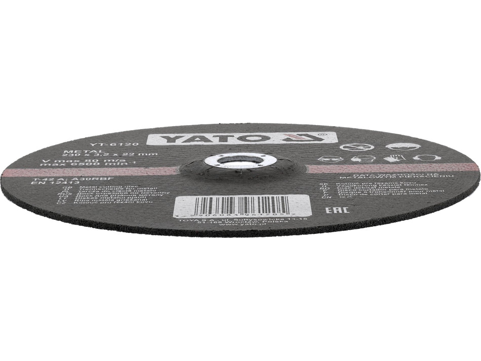 Disc taiat metal Yato 230x3.2x22mm YATO YT-6120