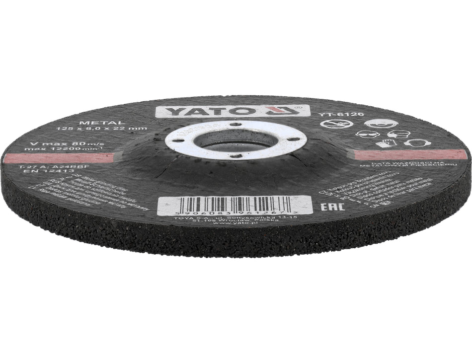 Disc debitat metal Yato 125x8.0x22mm YATO YT-6126