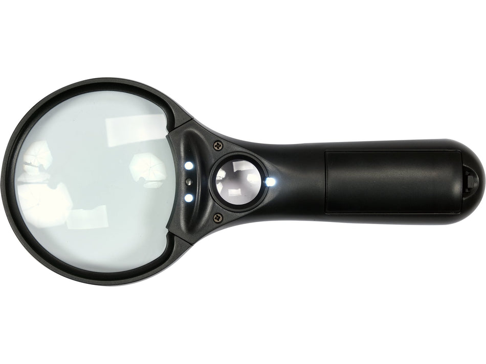 Lupa cu doua lentile Yato 3.5x/45x, cu iluminare LED