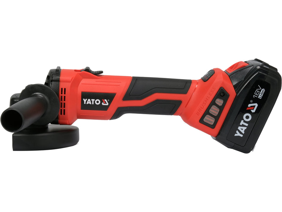 Polizor unghiular Yato 18v, 125mm, 2x4ah, viteza...