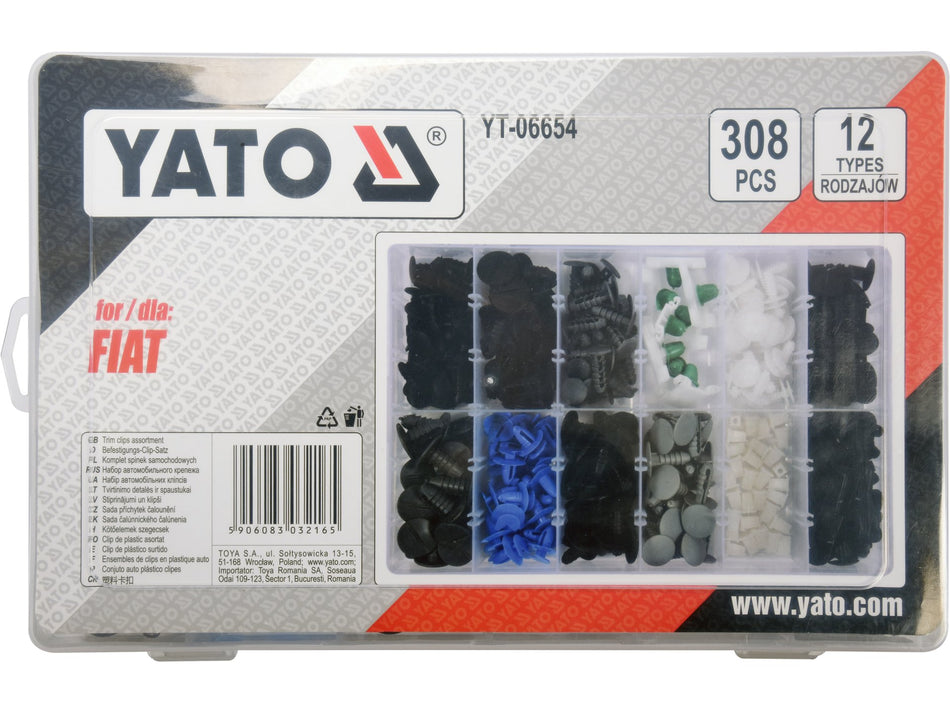 Set clipsuri auto fiat Yato 308 buc YATO YT-06654