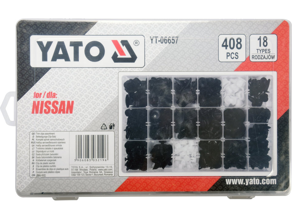 Set clipsuri auto nissan Yato 408 buc YATO YT-06657