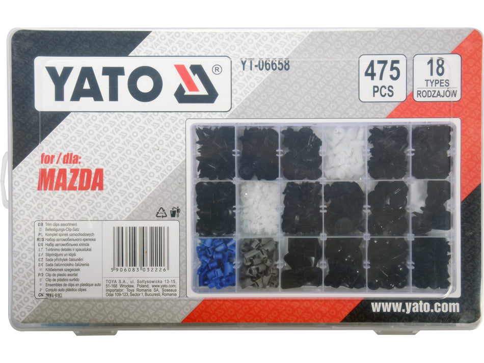 Set clipsuri auto mazda Yato 475 buc YATO YT-06658