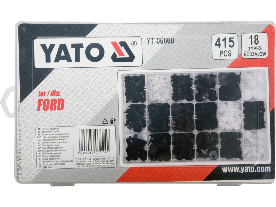 Set clipsuri auto ford Yato 415 buc YATO YT-06660